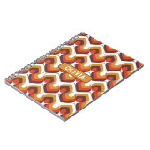 70s Bold Retro Modern Motif in Orange & Brown Notizblock (Linke Seite)