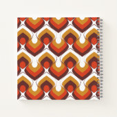 70s Bold Retro Modern Motif in Orange & Brown Notizblock (Rückseite)