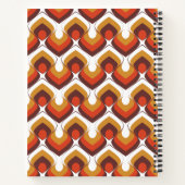 70s Bold Retro Modern Motif in Orange & Brown Notizblock (Rückseite)