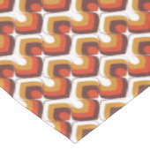70s Bold Retro Modern Motif in Orange & Brown Tischdecke (Schrägansicht)