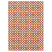 70s Bold Retro Modern Motif in Orange & Brown Tischdecke (Vorderseite)