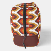 70s Bold Retro Modern Motif in Orange & Brown Waschbeutel (Rechts)