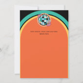 70s Boogie Retro Disco Dancing Birthday Party Einladung (Rückseite)