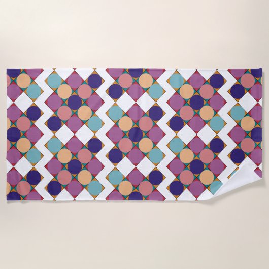 70's checkerboard pattern strandtuch (Vorderseite)