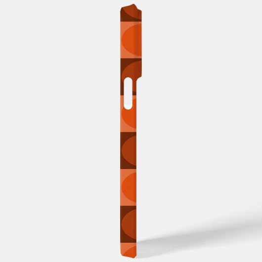 70s Checks and Circles Flame Orange Case-Mate iPhone Hülle (Rückseite / Rechts)