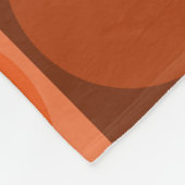 70s Checks and Circles Flame Orange Fleecedecke (Ecke)