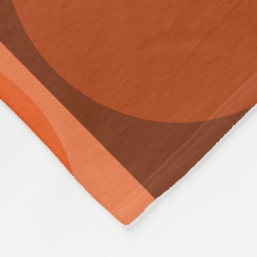 70s Checks and Circles Flame Orange Fleecedecke (Ecke)