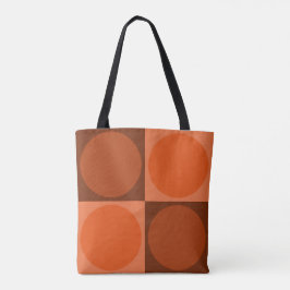 70s Checks and Circles Flame Orange Tasche