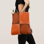70s Checks and Circles Flame Orange Tasche (Von Nahem)