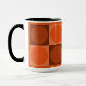 70s Checks and Circles Flame Orange Tasse (Links)