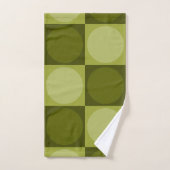 70s Checks and Circles Green Badhandtuch Set (Handtuch)