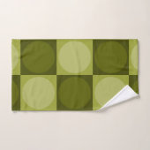 70s Checks and Circles Green Badhandtuch Set (Handtuch)