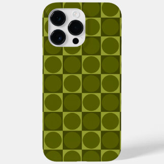 70s Checks and Circles Green Case-Mate iPhone 14 Pro Max Hülle