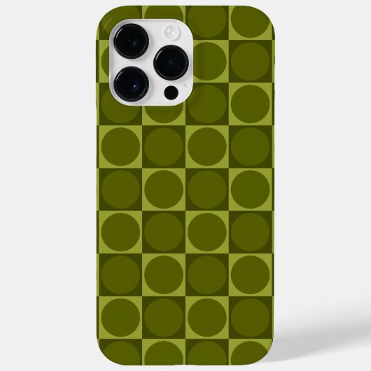 70s Checks and Circles Green Case-Mate iPhone Hülle (Rückseite)