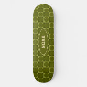 70s Checks and Circles Green Skateboard (Vorderseite)