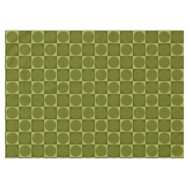 70s Checks and Circles Green Tischdecke