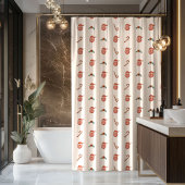 70s Christmas Curtain Pastel Vibe for Holidays Duschvorhang