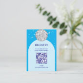 70s Disco Dancing Queen Bridal Shower Registry Begleitkarte (Stehend Vorderseite)