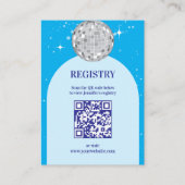 70s Disco Dancing Queen Bridal Shower Registry Begleitkarte (Vorderseite)