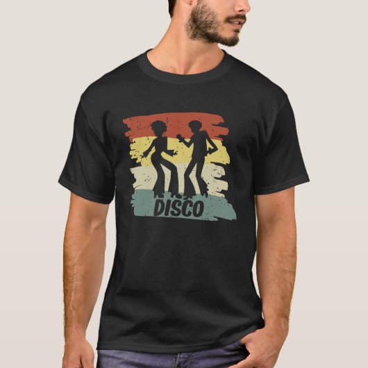70s Disco Themed Vintage Retro Dancing T-Shirt (Vorderseite)