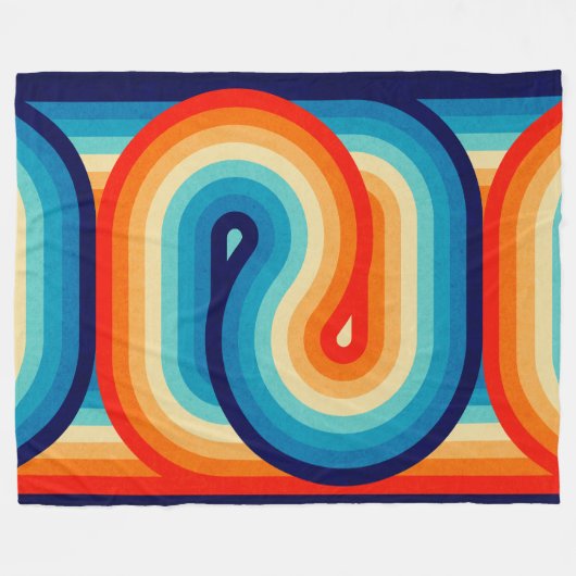 70s Double Wave Fleecedecke (Vorderseite (Horizontal))