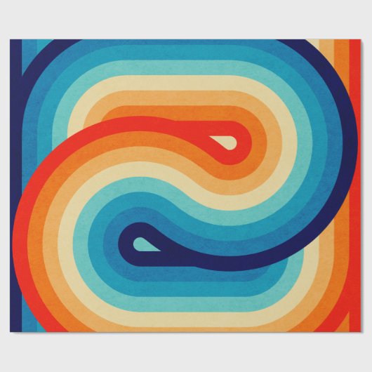 70s Double Wave Geschenkpapier (Flach)