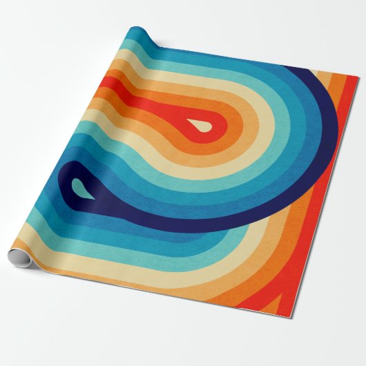70s Double Wave Geschenkpapier (Ungerollt)