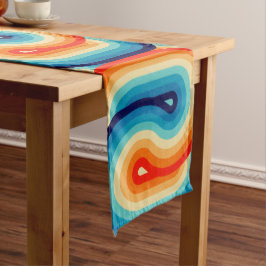 70s Double Wave Großer Tischläufer