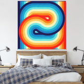 70s Double Wave Leinwanddruck (Insitu (Schlafzimmer))
