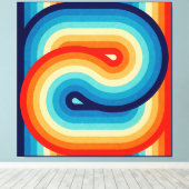 70s Double Wave Leinwanddruck (Insitu (Holzboden))