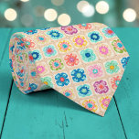 70s Granny Square Crochet Necktie Krawatte<br><div class="desc">This unique necktie features a vibrant 70s-inspired design, crafted with intricate granny square crochet. It's a bold and stylish statement piece, perfect for adding a touch of retro charm and handmade artistry to any outfit. The warm, inviting colors and textured pattern make it a conversation starter, suitable for both casual...</div>