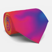 70s Hippie Rainbow Hues Tie Dye Krawatte (Gerollt)