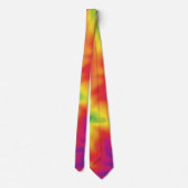 70s Hippie Rainbow Hues Tie Dye Krawatte (Rückseite)