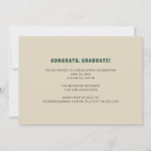 70s-Inspired Typography Photo Graduation Party Einladung (Rückseite)