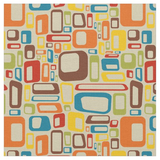 70s mod squares fabric stoff (Nahaufnahme)