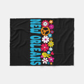 70s New Orleans  Fleecedecke (Vorderseite (Horizontal))