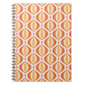 70s nostalgia notebook groovy optical pattern notizblock (Vorderseite)
