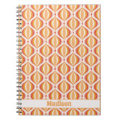 70s nostalgia notebook groovy optical pattern notizblock (Vorderseite)