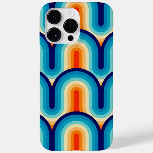 70s Rainbow Curves Case-Mate iPhone Hülle (Rückseite)