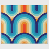 70s Rainbow Curves Geschenkpapier (Flach)