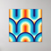 70s Rainbow Curves Leinwanddruck (Vorderseite)