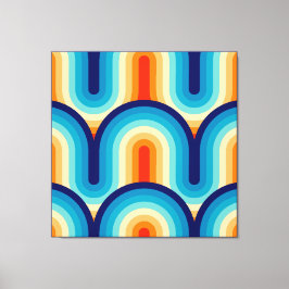 70s Rainbow Curves Leinwanddruck