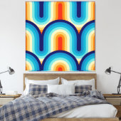 70s Rainbow Curves Leinwanddruck (Insitu (Schlafzimmer))