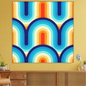 70s Rainbow Curves Leinwanddruck (Insitu (Wohnzimmer))