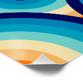 70s Rainbow Curves Poster (Ecke)