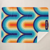 70s Rainbow Curves Sherpadecke (Vorderseite (Horizontal))