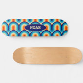 70s Rainbow Curves Skateboard (Horizontal)