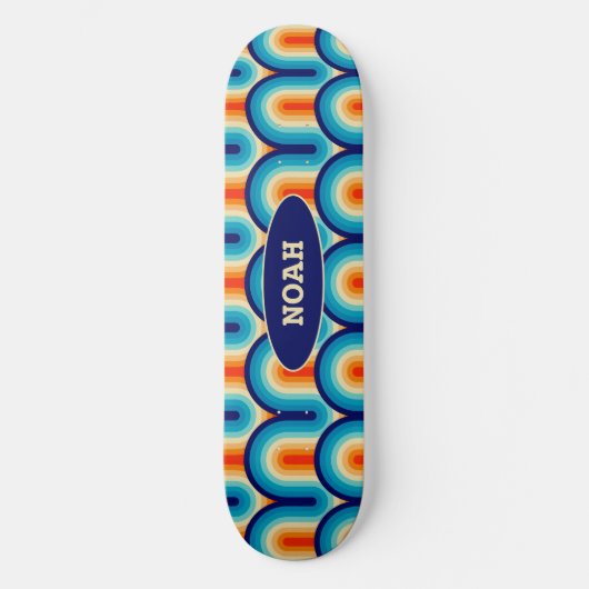 70s Rainbow Curves Skateboard (Vorderseite)