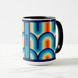 70s Rainbow Curves Tasse