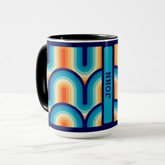 70s Rainbow Curves Tasse (Vorderseite Links)